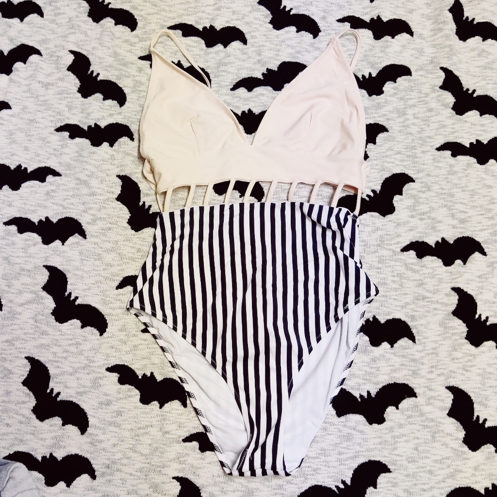 Striped swimsuit